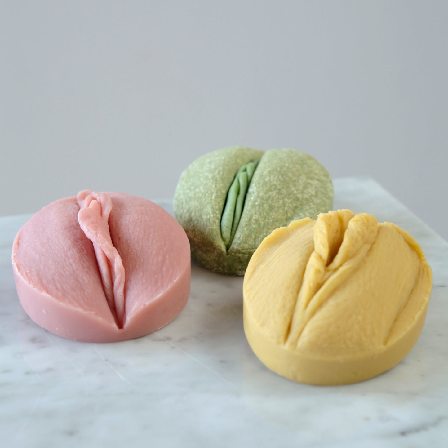 A set of 3 Vulva Sculptures