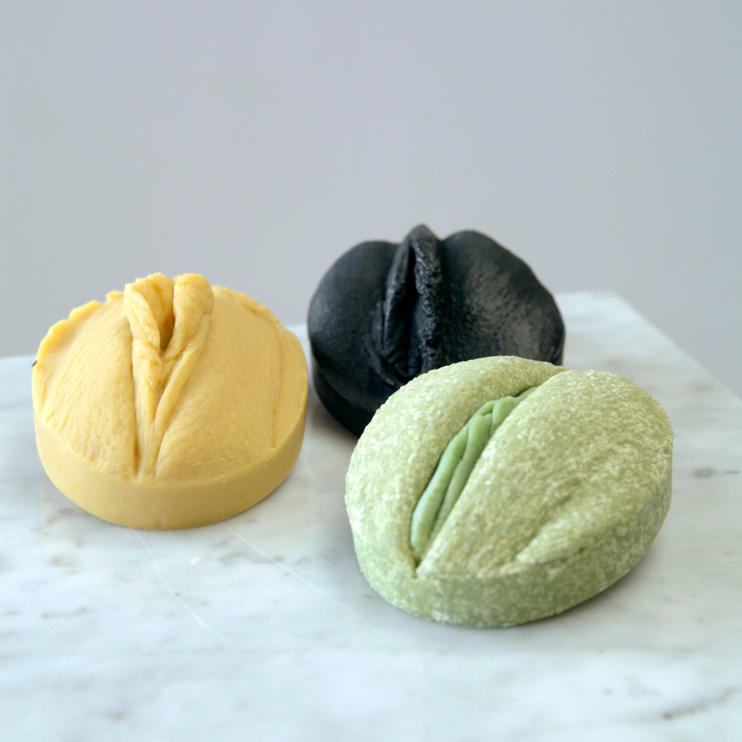 A set of 3 Vulva Sculptures