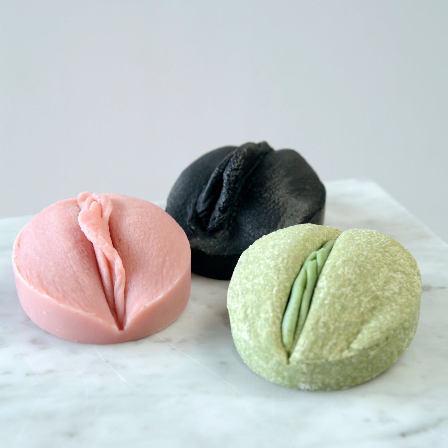 A set of 3 Vulva Sculptures