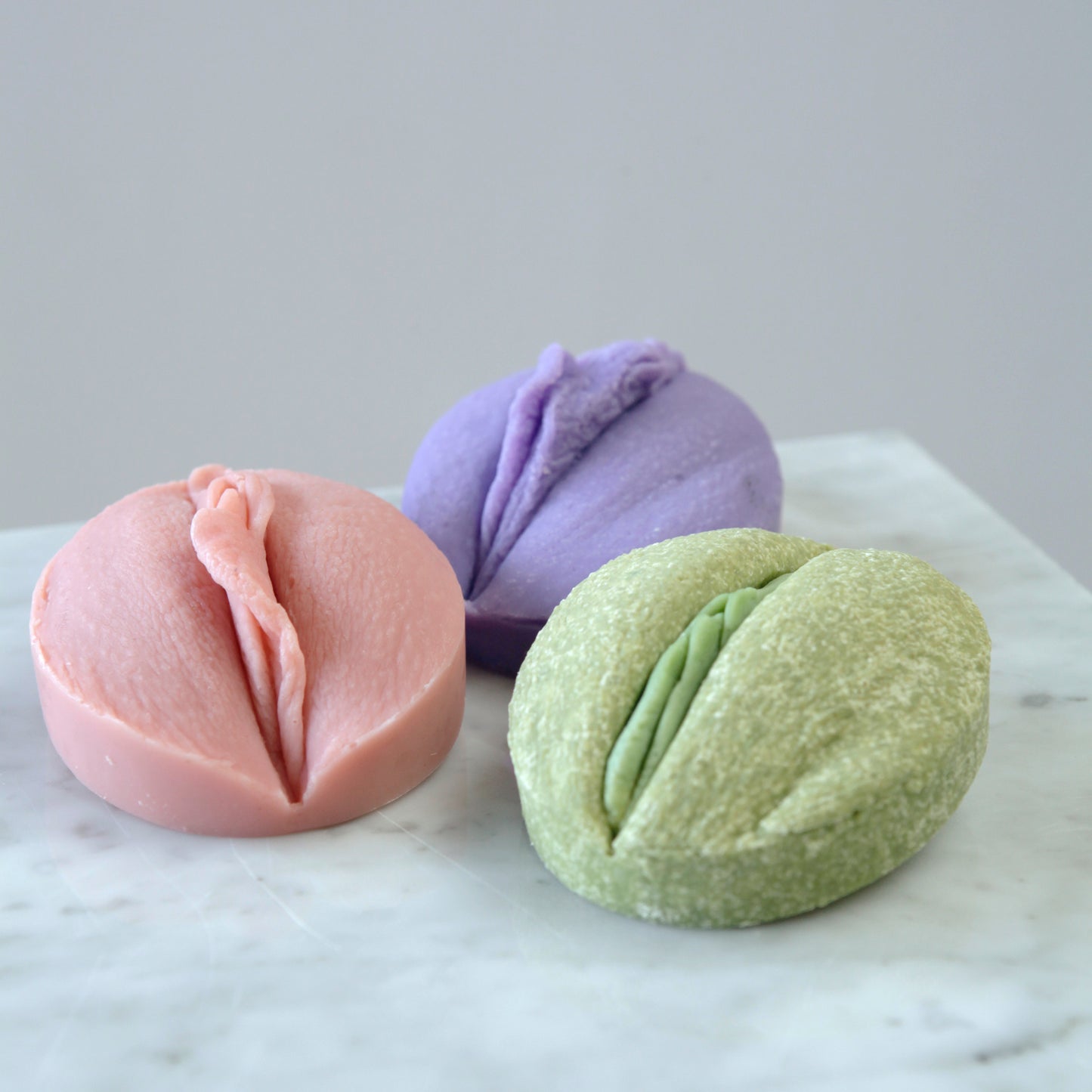 A set of 3 Vulva Sculptures